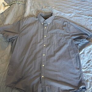 Banana Republic Navy Geometric Button Down Shirt